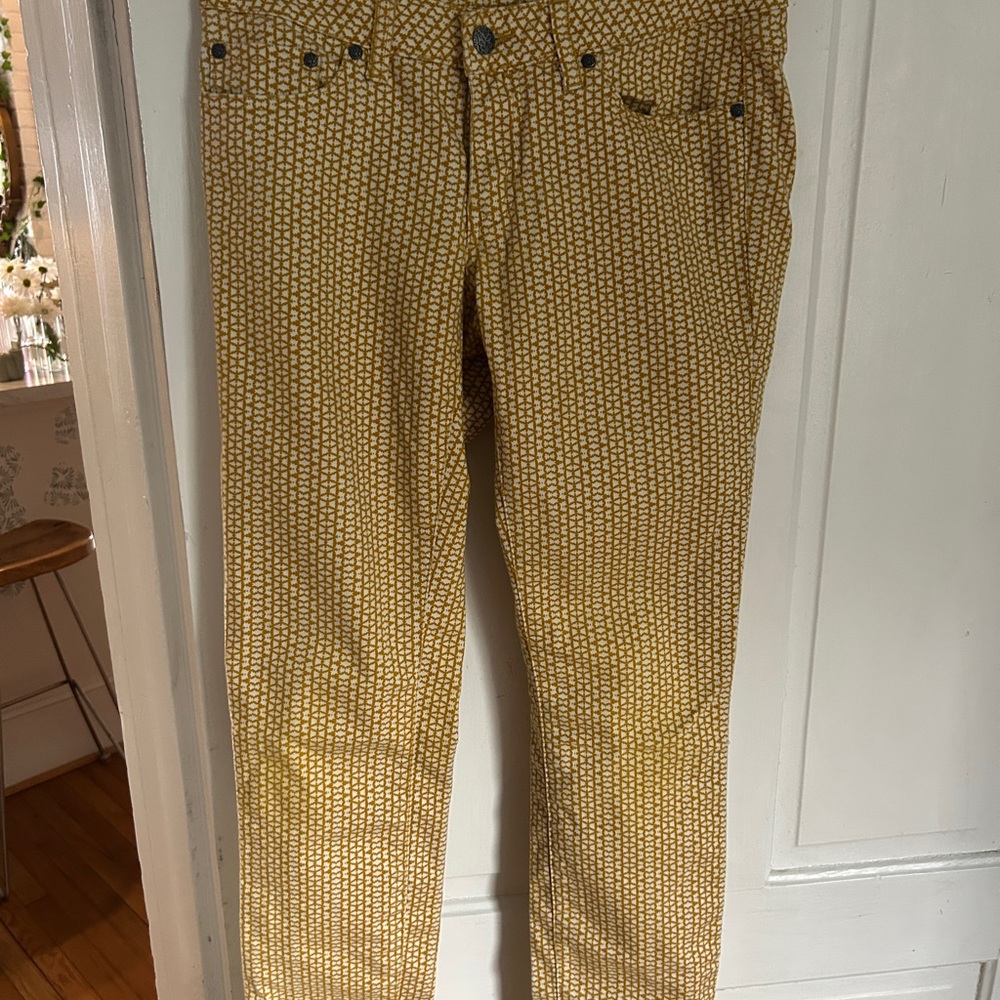 Prana 4/27 Yellow Patterned Women's pants